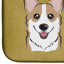 Load image into Gallery viewer, Sable Corgi Spoiled Dog Lives Here Dish Drying Mat – Absorbent, Artistic Kitchen Essentials BB1501DDM