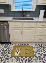 Load image into Gallery viewer, Sable Corgi Spoiled Dog Lives Here Machine Washable Memory Foam Mat BB1501RUG
