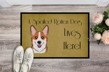 Load image into Gallery viewer, Red Corgi Spoiled Dog Lives Here Doormat - 24x36 Decorative Floor Mat – Indoor/Outdoor Rug with Artistic Flair BB1502JMAT