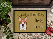 Load image into Gallery viewer, Red Corgi Spoiled Dog Lives Here Doormat - 24x36 Decorative Floor Mat – Indoor/Outdoor Rug with Artistic Flair BB1502JMAT