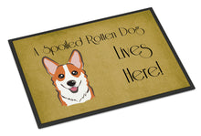Load image into Gallery viewer, Red Corgi Spoiled Dog Lives Here Doormat - 24x36 Decorative Floor Mat – Indoor/Outdoor Rug with Artistic Flair BB1502JMAT