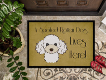 Load image into Gallery viewer, White Poodle Spoiled Dog Lives Here Doormat - 24x36 Decorative Floor Mat – Indoor/Outdoor Rug with Artistic Flair BB1505JMAT