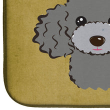Load image into Gallery viewer, Silver Gray Poodle Spoiled Dog Lives Here Dish Drying Mat – Absorbent, Artistic Kitchen Essentials BB1507DDM