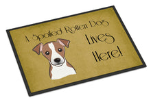 Load image into Gallery viewer, Jack Russell Terrier Spoiled Dog Lives Here Doormat - 24x36 Decorative Floor Mat – Indoor/Outdoor Rug with Artistic Flair BB1508JMAT