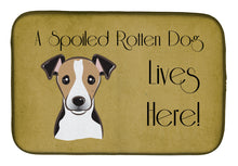 Load image into Gallery viewer, Jack Russell Terrier Spoiled Dog Lives Here Dish Drying Mat – Absorbent, Artistic Kitchen Essentials BB1509DDM