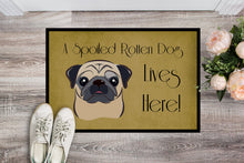Load image into Gallery viewer, Fawn Pug Spoiled Dog Lives Here Doormat - 24x36 Decorative Floor Mat – Indoor/Outdoor Rug with Artistic Flair BB1510JMAT