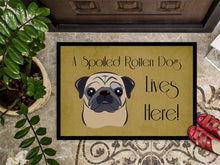 Load image into Gallery viewer, Fawn Pug Spoiled Dog Lives Here Doormat - 24x36 Decorative Floor Mat – Indoor/Outdoor Rug with Artistic Flair BB1510JMAT