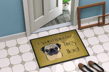 Load image into Gallery viewer, Fawn Pug Spoiled Dog Lives Here Doormat - 24x36 Decorative Floor Mat – Indoor/Outdoor Rug with Artistic Flair BB1510JMAT