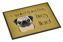 Load image into Gallery viewer, Fawn Pug Spoiled Dog Lives Here Doormat - 24x36 Decorative Floor Mat – Indoor/Outdoor Rug with Artistic Flair BB1510JMAT
