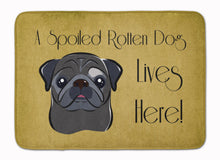 Load image into Gallery viewer, Black Pug Spoiled Dog Lives Here Machine Washable Memory Foam Mat BB1511RUG