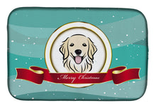 Load image into Gallery viewer, Golden Retriever Merry Christmas Dish Drying Mat – Absorbent, Artistic Kitchen Essentials BB1515DDM