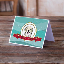 Load image into Gallery viewer, Golden Retriever Merry Christmas Greeting Cards -  Blank Note Cards – 8-Pack of Artist-Designed Cards with Envelopes