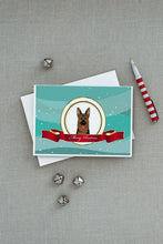 Load image into Gallery viewer, German Shepherd Merry Christmas Greeting Cards -  Blank Note Cards – 8-Pack of Artist-Designed Cards with Envelopes