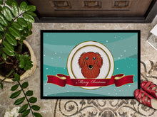 Load image into Gallery viewer, Longhair Red Dachshund Merry Christmas Doormat - 24x36 Decorative Floor Mat – Indoor/Outdoor Rug with Artistic Flair BB1524JMAT