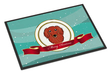 Load image into Gallery viewer, Longhair Red Dachshund Merry Christmas Doormat - 24x36 Decorative Floor Mat – Indoor/Outdoor Rug with Artistic Flair BB1524JMAT
