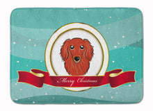 Load image into Gallery viewer, Longhair Red Dachshund Merry Christmas Machine Washable Memory Foam Mat BB1524RUG