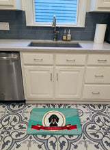 Load image into Gallery viewer, Smooth Black and Tan Dachshund Merry Christmas Machine Washable Memory Foam Mat BB1525RUG