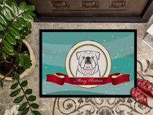 Load image into Gallery viewer, White English Bulldog  Merry Christmas Doormat - 24x36 Decorative Floor Mat – Indoor/Outdoor Rug with Artistic Flair BB1530JMAT
