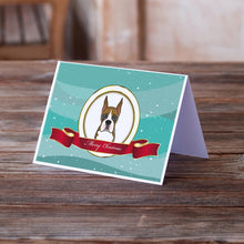 Load image into Gallery viewer, Boxer Merry Christmas Greeting Cards -  Blank Note Cards – 8-Pack of Artist-Designed Cards with Envelopes