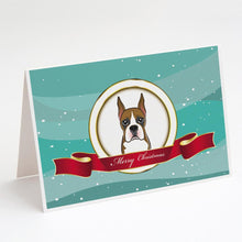 Load image into Gallery viewer, Boxer Merry Christmas Greeting Cards -  Blank Note Cards – 8-Pack of Artist-Designed Cards with Envelopes