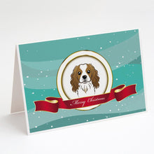 Load image into Gallery viewer, Cavalier Spaniel Merry Christmas Greeting Cards -  Blank Note Cards – 8-Pack of Artist-Designed Cards with Envelopes