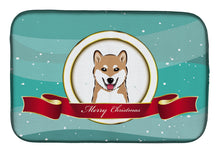 Load image into Gallery viewer, Shiba Inu Merry Christmas Dish Drying Mat – Absorbent, Artistic Kitchen Essentials BB1535DDM