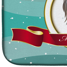 Load image into Gallery viewer, Saluki Merry Christmas Dish Drying Mat – Absorbent, Artistic Kitchen Essentials BB1539DDM