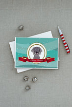 Load image into Gallery viewer, Weimaraner Merry Christmas Greeting Cards -  Blank Note Cards – 8-Pack of Artist-Designed Cards with Envelopes