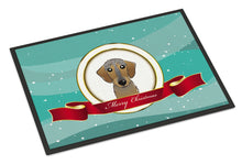 Load image into Gallery viewer, Wirehaired Dachshund Merry Christmas Doormat - 24x36 Decorative Floor Mat – Indoor/Outdoor Rug with Artistic Flair BB1543JMAT