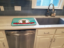 Load image into Gallery viewer, Chocolate Labrador Merry Christmas Dish Drying Mat – Absorbent, Artistic Kitchen Essentials BB1544DDM