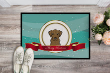 Load image into Gallery viewer, Chocolate Labrador Merry Christmas Doormat - 24x36 Decorative Floor Mat – Indoor/Outdoor Rug with Artistic Flair BB1544JMAT