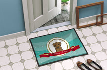 Load image into Gallery viewer, Chocolate Labrador Merry Christmas Doormat - 24x36 Decorative Floor Mat – Indoor/Outdoor Rug with Artistic Flair BB1544JMAT
