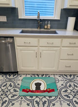 Load image into Gallery viewer, Black Labrador Merry Christmas Machine Washable Memory Foam Mat BB1545RUG