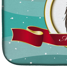Load image into Gallery viewer, Sheltie Merry Christmas Dish Drying Mat – Absorbent, Artistic Kitchen Essentials BB1552DDM