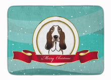 Load image into Gallery viewer, Basset Hound Merry Christmas Machine Washable Memory Foam Mat BB1553RUG