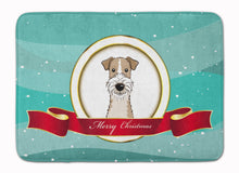 Load image into Gallery viewer, Wire Haired Fox Terrier Merry Christmas Machine Washable Memory Foam Mat BB1557RUG