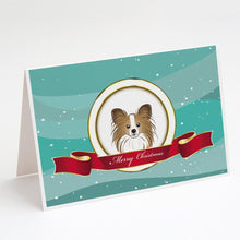 Load image into Gallery viewer, Papillon Merry Christmas Greeting Cards -  Blank Note Cards – 8-Pack of Artist-Designed Cards with Envelopes