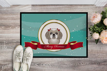 Load image into Gallery viewer, Gray Silver Shih Tzu Merry Christmas Doormat - 24x36 Decorative Floor Mat – Indoor/Outdoor Rug with Artistic Flair BB1560JMAT