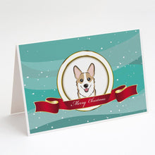 Load image into Gallery viewer, Sable Corgi Merry Christmas Greeting Cards -  Blank Note Cards – 8-Pack of Artist-Designed Cards with Envelopes