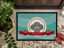 Load image into Gallery viewer, Silver Gray Poodle Merry Christmas Doormat - 24x36 Decorative Floor Mat – Indoor/Outdoor Rug with Artistic Flair BB1569JMAT