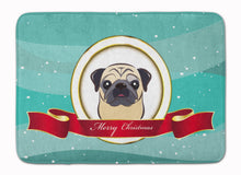 Load image into Gallery viewer, Fawn Pug Merry Christmas Machine Washable Memory Foam Mat BB1572RUG