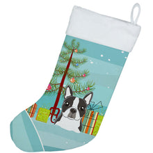 Load image into Gallery viewer, Christmas Tree and Boston Terrier Christmas Stocking BB1575CS