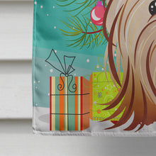Load image into Gallery viewer, Christmas Tree and Yorkie Yorkshire Terrier Flag Canvas House Size BB1576CHF