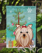 Load image into Gallery viewer, Christmas Tree and Yorkie Yorkshire Terrier Garden Flag – Decorative Outdoor Yard Flag BB1576GF