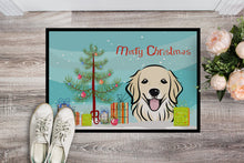 Load image into Gallery viewer, Christmas Tree and Golden Retriever Doormat - 24x36 Decorative Floor Mat – Indoor/Outdoor Rug with Artistic Flair BB1577JMAT