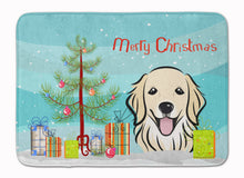 Load image into Gallery viewer, Christmas Tree and Golden Retriever Machine Washable Memory Foam Mat BB1577RUG