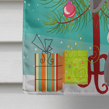 Load image into Gallery viewer, Christmas Tree and Schnauzer Flag Canvas House Size BB1578CHF