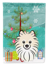 Load image into Gallery viewer, Christmas Tree and Pomeranian Garden Flag – Decorative Outdoor Yard Flag BB1579GF