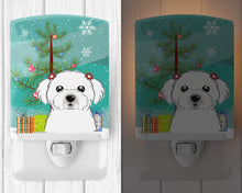 Load image into Gallery viewer, Christmas Tree and Maltese Ceramic Night Light BB1580CNL