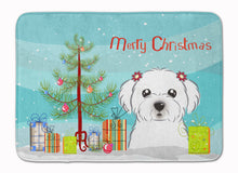 Load image into Gallery viewer, Christmas Tree and Maltese Machine Washable Memory Foam Mat BB1580RUG